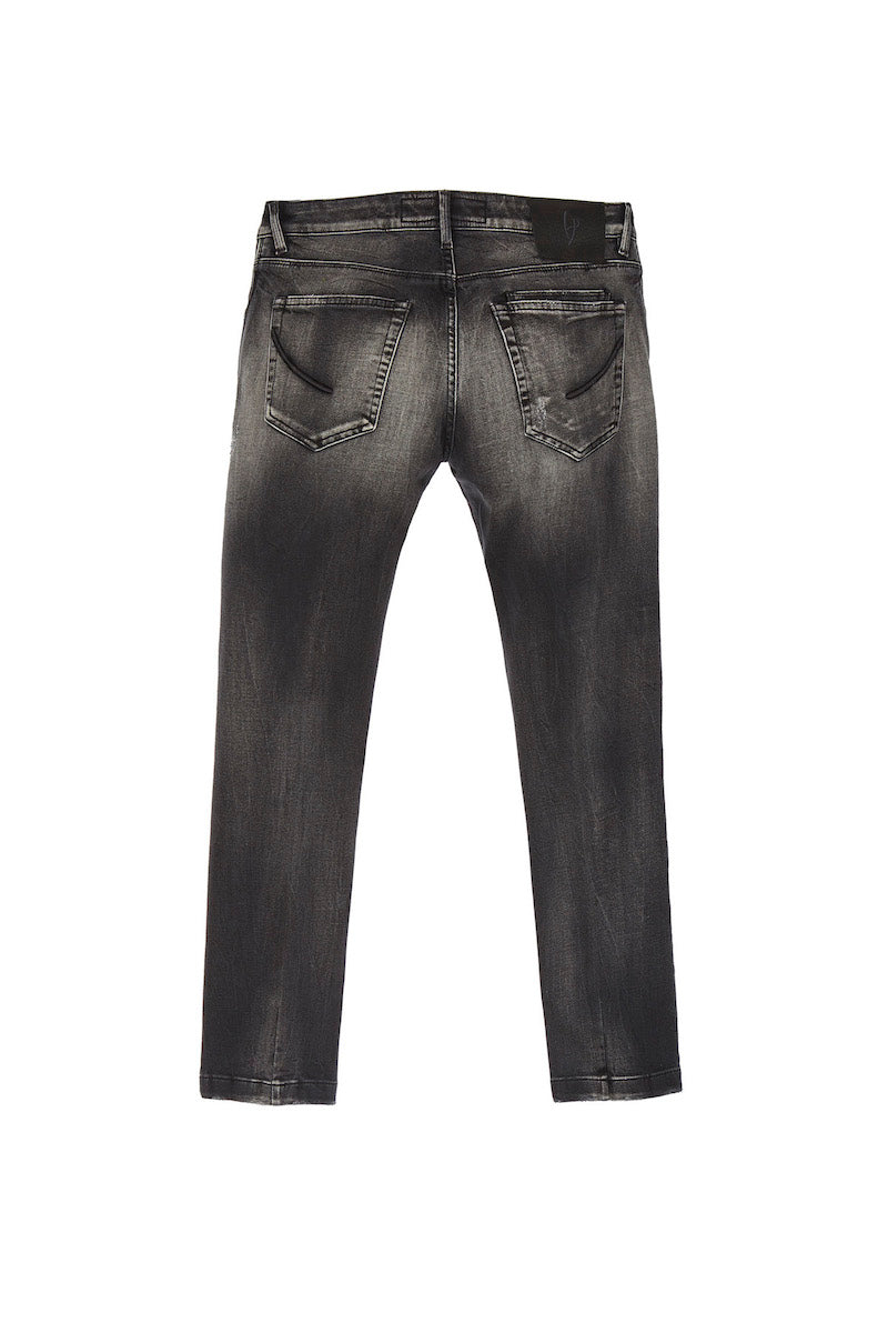 Pantalone denim nero 5 tasche Orvieto