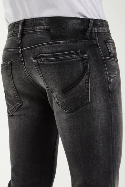 Pantalone denim nero 5 tasche Orvieto