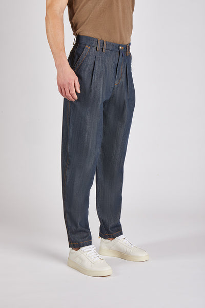 CHINO IN DENIM 'CERVO'