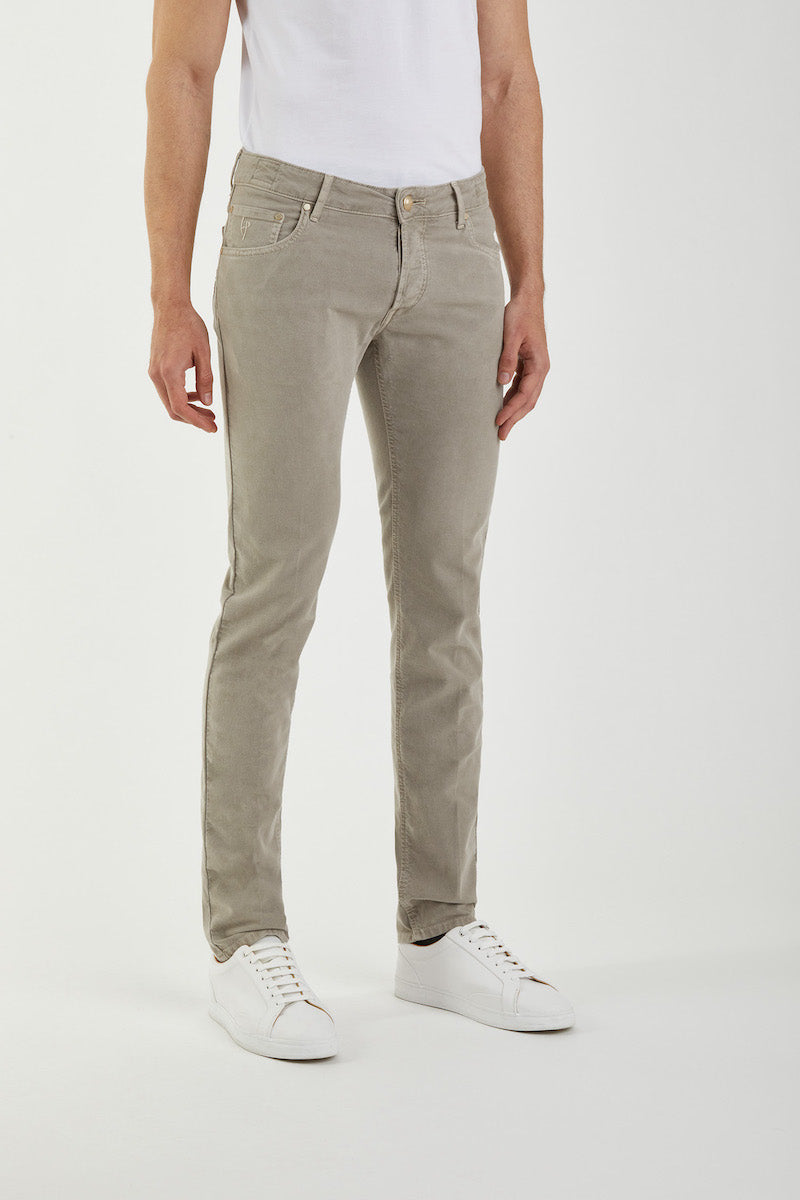 Colored moleskin 5-pocket trousers Orvieto