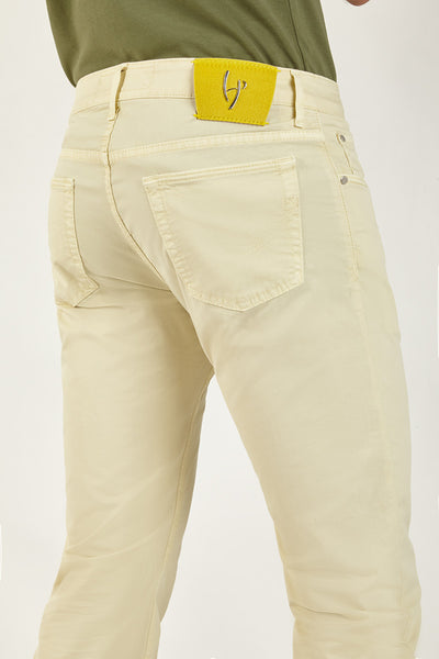 Pantalone 5 tasche in gabardina di cotone Ravello