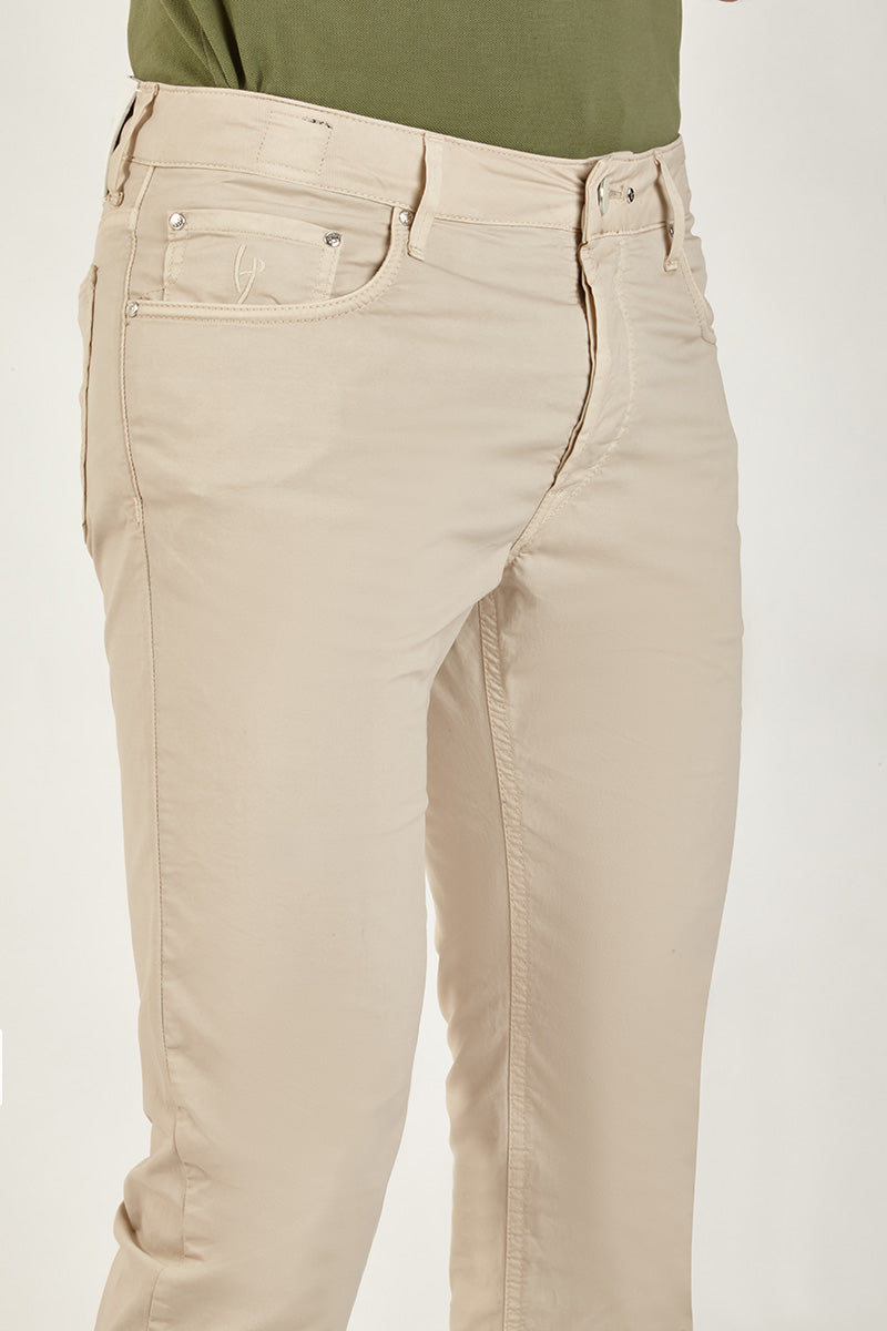 Cotton gabardine 5-pockets trousers Ravello